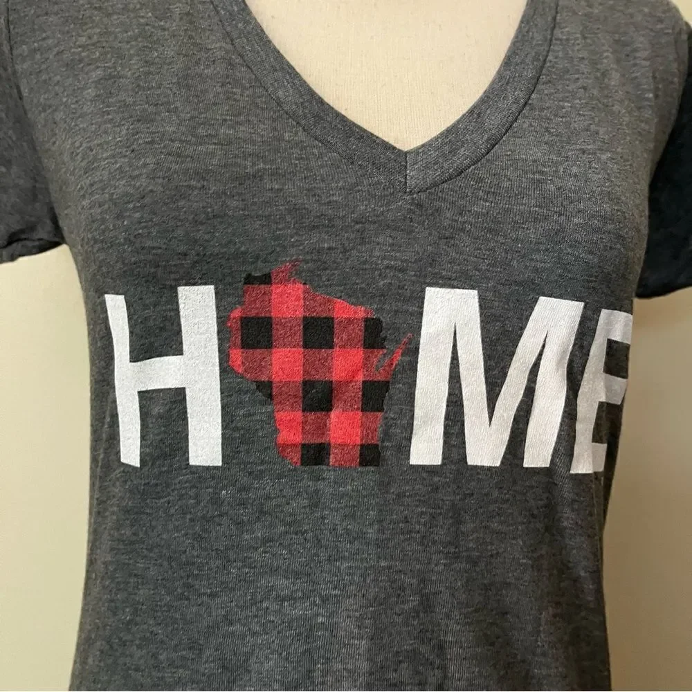 WISCONSIN LADIES V-NECK TEE‎ | HOME | PLAID - Picture 4 of 12
